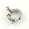Tarnish Resistant 304 Stainless Steel Spring Ring Clasps, Stainless Steel Color, 17x3mm, Hole: 3mm
