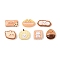 Opaque Cartoon Resin Cabochons, Imitation Food, Mixed Shapes, Mixed Color, 10.5~16.5x15.5~20.5x7~9mm