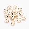 Brass Charms, Long-Lasting Plated, Nickel Free, Lotus Leaf, Real 18K Gold Plated, 10x1.5mm, Hole: 1.4mm