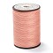 Round Waxed Polyester Thread String, Micro Macrame Cord, Twisted Cord, for Leather Sewing Stitching, Light Salmon, 0.65mm, about 87.48 yards(80m)/roll