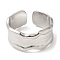 Non-Tarnish 304 Stainless Steel Open Cuff Rings, Stainless Steel Color, US Size 6 1/4(16.7mm)