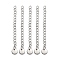 Tarnish Resistant 304 Stainless Steel Chain Extender, with Flat Round Charms, Stainless Steel Color, 56x3mm