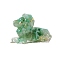 Gold Foil Resin Lion Display Decoration, with Natural Green Aventurine Chips inside Statues for Home Office Decorations, 80x50mm
