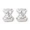 CCB Plastic Cabochons, Bear, Platinum, 21.5x18x8.5mm