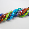 Handmade Silver Foil Glass Beads, Oval, Mixed Color, 20x16x9mm, Hole: 2mm