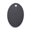 Pet Aluminium Pendants, Stamping Blank Tag, Oval, Black, 38x25x1mm, Hole: 3.5mm