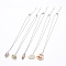 Sea Shell Pendants Necklaces, with Stainless Steel Cable Chains, Stainless Steel Color, 17.59 inch(44.7cm), 2mm