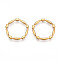 304 Stainless Steel Linking Rings, Heart Ring Shape, Ion Plating(IP), Real 18K Gold Plated, 22x22.5x2mm, Inner Diameter: 17x19mm