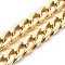 CCB Plastic Chains, Twisted Curb Chains, Oval, Gold, 18.5x13x4mm
