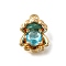 Brass Pave Cubic Zirconia Charms, Cadmium Free & Nickel Free & Lead Free, Shell Shape, Real 18K Gold Plated, 14.5x11x8mm, Hole: 1.8mm