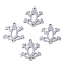 Tarnish Resistant 201 Stainless Steel Links connectors, Laser Cut, Frog, Stainless Steel Color, 15.5x15x1mm, Hole: 1.4mm