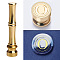 Golden Tone Brass Wax Seal Stamp Head with Bamboo Stick Shaped Handle, for Greeting Card Making, Letter O, 74.5x15mm