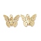 Brass Cubic Zirconia Pendants, Cadmium Free & Lead Free, with Jump Ring, Butterfly Charms, Real 18K Gold Plated, 17.5x21.5x3mm, Hole: 3.4mm