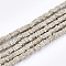 Natural Agate Beads Strands, Dyed, Square Heishi Beads, Thin Slice Beads, Antique White, 2~2.5x2~2.5x1mm, Hole: 1mm, about 391~448pcs/strand, 15.7 inch