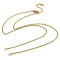 304 Stainless Steel Cable Chains Necklace Makings, with Lobster Claw Clasps and End Chains, Golden, 18-1/4 inch(46.5cm), Hole: 2.7mm