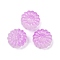 Transparent Glass Beads, Flowers, Baking Paint, Plum, 16x15.5x7.5mm, Hole: 1.2mm