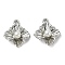 Rack Plating Alloy Pendants, with ABS Imitation Pearls, Nickel Free, Rhombus Charm, Platinum, 19x16x6mm, Hole: 1.4mm
