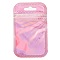 Plastic Glitter Holographic Packaging Yin-yang Zip Lock Bags, Top Self Seal Pouches, Rectangle, Pink, 9x5.5x0.15cm, Unilateral Thickness: 2.5 Mil(0.065mm)