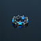 Luminous 304 Stainless Steel Star Finger Ring, Glow In The Dark Jewelry for Women, Stainless Steel Color, US Size 7 3/4(17.9mm)