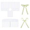 2Pcs 2 Style Plastic Bowknot Knitting Tools, for Bow Maker DIY, Rectangle, White, 6.85~15x12.5~17.5x0.15~0.2cm, 1pc/style