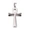 Tarnish Resistant 304 Stainless Steel Big Pendants, Ankh Cross, Stainless Steel Color, 65x37x4.5mm, Hole: 11x8mm