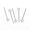 Tarnish Resistant 304 Stainless Steel Eye Pin, Stainless Steel Color, 20x0.8mm, Hole: 2mm
