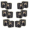 NBEADS 12 Pcs Black Solid Paper Gift Bags with Ribbon Bowknot Handle, 7cm x 14cm x 15cm, Ideal for Gift Giving, Christmas, Valentine's Day, Wedding, Party, Birthday