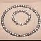 Shell Pearl Round Beaded Necklaces & Bracelets Sets for Women, Light Grey, 450x8mm, 2pcs/set