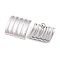 Non-Tarnish 304 Stainless Steel Stud Earrings for Women, Rectangle, Stainless Steel Color, 24x25mm