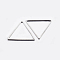Brass Linking Rings, Plated, Triangle, Silver Color Plated, 17.5x20x0.8mm, Inner Diameter: 15.5x17.5mm