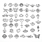 Tarnish Resistant 201 Stainless Steel Links Connectors, Laser Cut, Mixed Shapes, Stainless Steel Color, 7~23x9~24x1.5mm, Hole: 1.2~1.8mm, 45pcs/set