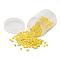 Czech Glass Seed Beads, 2-Hole, Opaque Colours, Yellow, 5x3.5x3mm, Hole: 0.5mm, about 630pcs/box