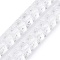 Transparent Glass Beads Strands, Cube with Flower, Clear, 10~11x10~11x10~11mm, Hole: 1mm, about 38pcs/strand, 14.96 inch(38cm)