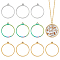12Pcs 3 Styles 304 Stainless Steel Open Back Bezel Flat Round Pendants, For DIY UV Resin, Epoxy Resin, Pressed Flower Jewelry, Mixed Color, 27.5~28x24.5~25x3mm, Hole: 1.6~2.2mm, Inner Diameter: 22.8~23mm, 4pcs/style