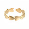 304 Stainless Steel Heart Wrap Open Cuff Ring, Chunky Ring for Women, Golden, US Size 9(18.9mm)