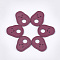 Painted Poplar Wood Pendants, Doll, Cerise, 25x19x2mm, Hole: 1.5mm