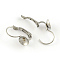 Smooth Surface 304 Stainless Steel Leverback Earring Findings, Stainless Steel Color, 19x5mm, Fit for 5mm rhinestone, Pin: 0.8mm