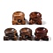 Wood Crystal Ball Display Bases, Crystal Sphere Display Stand, Coconut Brown, 36x35x23mm