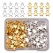 Tibetan Style Alloy Charms, Star, Golden & Silver, 10x8x2mm, Hole: 2.5mm, 160pcs/Box