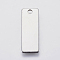 Tarnish Resistant 201 Stainless Steel Pendants, Rectangle, Stamping Blank Tag, Stainless Steel Color, 25x9x1mm, Hole: 2.5mm