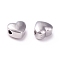 Non-Tarnish 304 Stainless Steel Beads, Heart, Stainless Steel Color, 6x6.5x4mm, Hole: 1.5mm