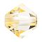 Preciosa® Crystal Beads, Czech Crystal, Bicone(451 69 302 Rondelle), 00030 239 Blond Flare, 4mm, Hole: 0.8mm