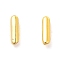 Brass Hollow Out Initial Letter Stud Earrings for Women, Real 18K Gold Plated, Lead Free & Cadmium Free, Letter.I, 7x2x1.5mm, Pin: 0.8mm