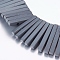 Non-magnetic Synthetic Hematite Pendants Strands, Frosted, Rectangle, 18~18.5x4x2.5mm, Hole: 1.5mm, about 162pcs/strand, 16.25 inch(41.3cm)