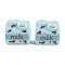 Resin Cabochons, Milk with Bear, Light Blue, 20~20.5x21~22x14~14.5mm