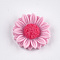 Resin Cabochons, Sunflower, Pink, 24x7mm