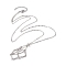 Brass Macrame Pouch Empty Stone Holder for Pendant Necklaces Making, with Cable Chains & Lobster Claw Clasp, Real Platinum Plated, 23-5/8 inch(60cm)