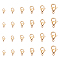304 Stainless Steel Lobster Claw Clasps, Golden, 9~15x6~9x3~4.5mm, Hole: 1~2mm, 36pcs/box