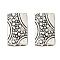 Tibetan Style Alloy Beads, Rectangle, Cadmium Free & Lead Free, Antique Silver, 15.5x9x3.5mm, Hole: 1.6mm, about 520pcs/1000g