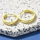 Серьги-кольца из латуни с прозрачным фианитом EJEW-M047-17G-2